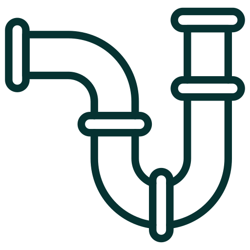 Plumbing trap, a U-shaped pipe used in sinks and drains to prevent sewer gases from entering a building.